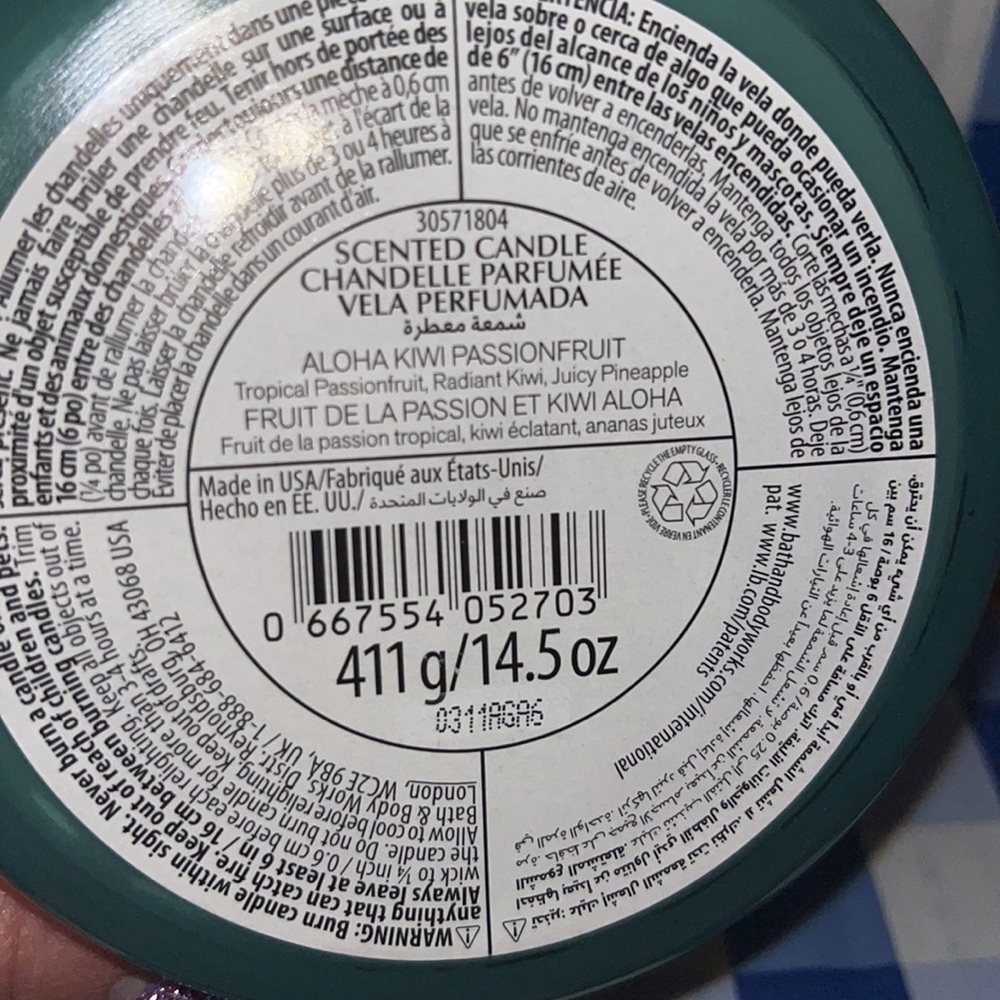 Aloha kiwi passionfruit 3 wick candle brand new - Picture 3 of 3